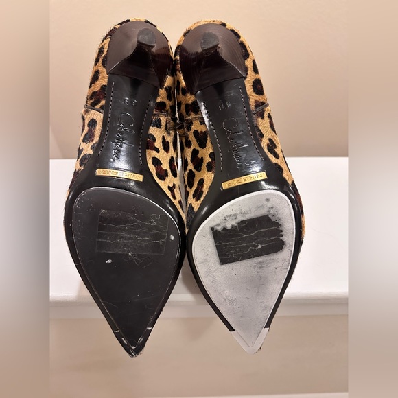 Cole Haan X Nike Fiona Animal Leopard Print Calf Hair Boots Booties Size 8B EUC - Picture 3 of 4